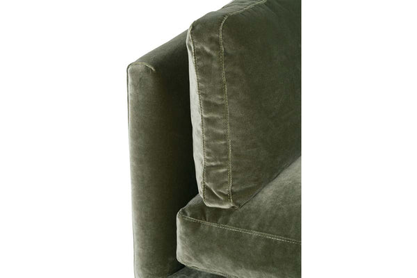 Marjorie 71 Inch "Quick Ship" Single Bench Seat Sage Green Velvet Apartment Sofa