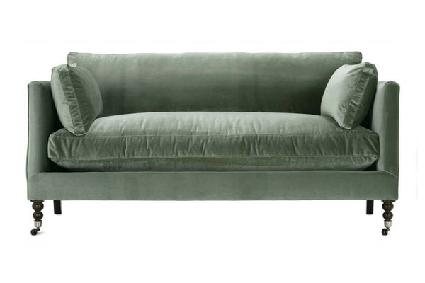 Marjorie 71 Inch "Quick Ship" Single Bench Seat Sage Green Velvet Apartment Sofa