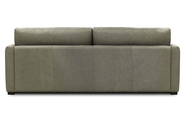Malone 88 Inch Relaxed Modern Leather Two Cushion Track Arm Sofa