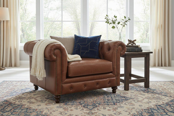 Benedict Leather Chesterfield Club Chair