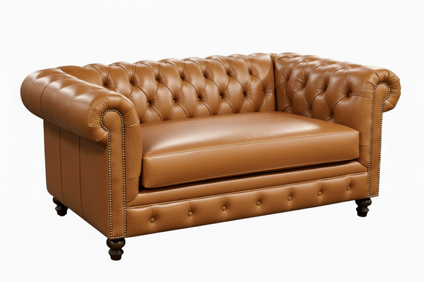Manchester Loveseat Chesterfield Style With Single Bench Seat