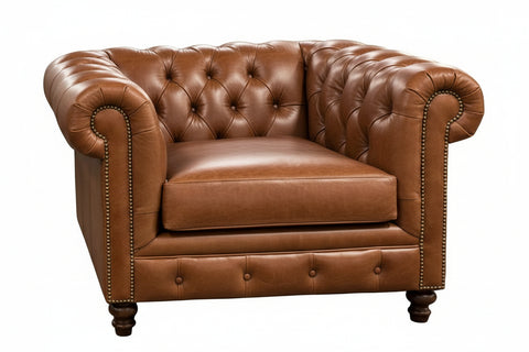 Benedict Leather Chesterfield Club Chair