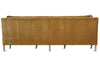 Image of Marjorie 90 Inch "Quick Ship" Single Bench Seat Express Antiqued Amber Velvet Sofa