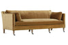 Image of Marjorie 90 Inch "Quick Ship" Single Bench Seat Express Antiqued Amber Velvet Sofa