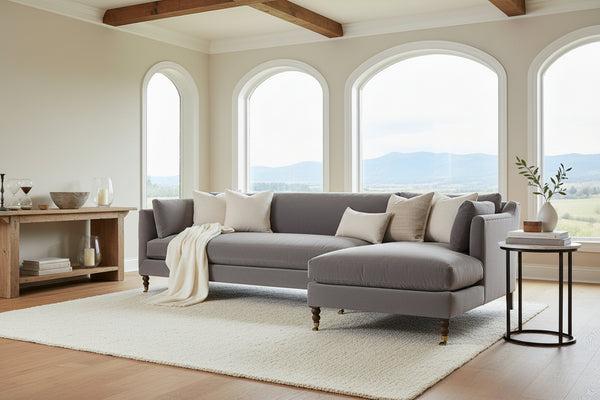 Marjorie Two Piece Bench Seat Sectional Sofa