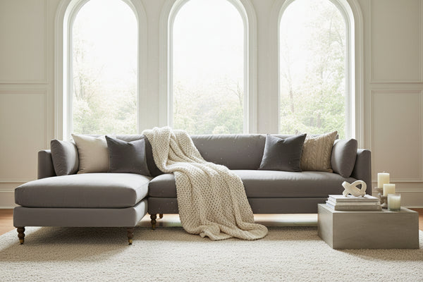 Marjorie Two Piece Bench Seat Sectional Sofa