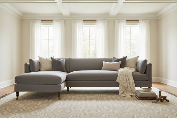 Marjorie Two Piece Bench Seat Sectional Sofa