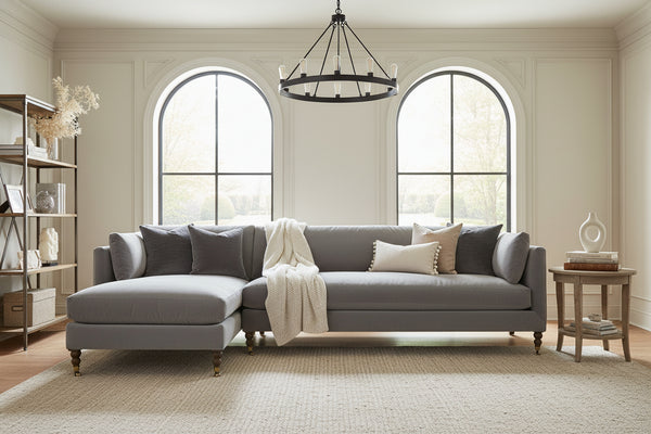 Marjorie Two Piece Bench Seat Sectional Sofa