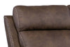 Image of Maxwell Bark "Quick Ship" ZERO GRAVITY Wall Hugger Power Leather Reclining Loveseat