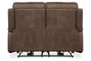 Image of Maxwell Bark "Quick Ship" ZERO GRAVITY Wall Hugger Power Leather Reclining Loveseat