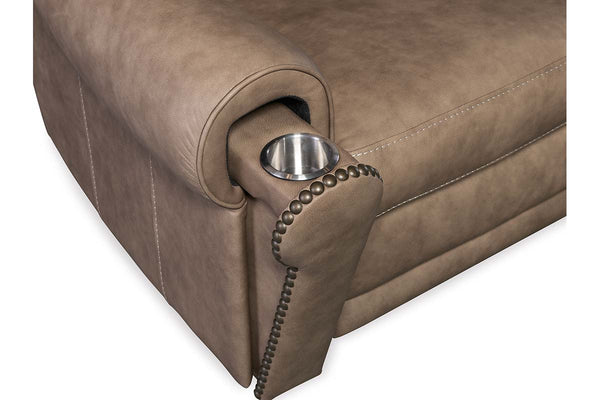 Maxwell Camel "Quick Ship" ZERO GRAVITY Wall Hugger Reclining Leather Living Room Furniture Collection