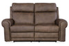 Image of Maxwell Bark "Quick Ship" ZERO GRAVITY Wall Hugger Power Leather Reclining Loveseat