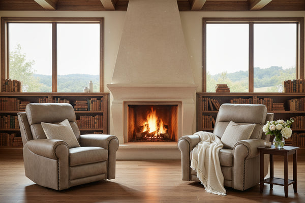 Maxwell Camel Leather "Quick Ship" Wall Hugger 3-Way Power Recliner