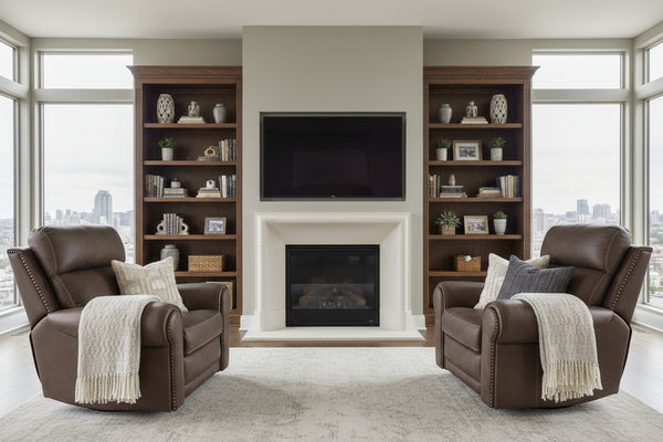 Maxwell Bark "Quick Ship" ZERO GRAVITY Wall Hugger Reclining Leather Living Room Furniture Collection