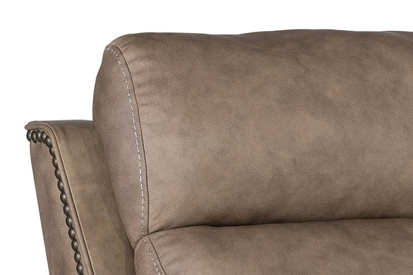 Maxwell Camel Leather "Quick Ship" Wall Hugger 3-Way Power Recliner