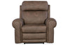Image of Maxwell Bark "Quick Ship" ZERO GRAVITY Wall Hugger Reclining Leather Living Room Furniture Collection