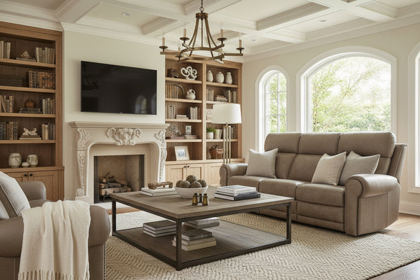 Maxwell Camel 90" Inch "Quick Ship" ZERO GRAVITY Wall Hugger Power Leather Reclining Sofa