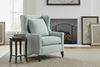 Image of Megan 8-Way Hand Tied Fabric Pillow Back Wingback Accent Chair