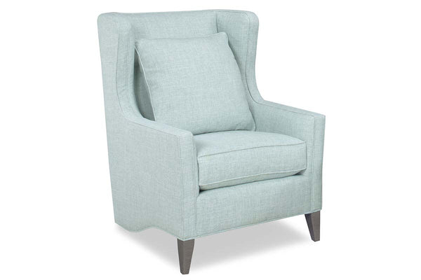 Megan 8-Way Hand Tied Fabric Pillow Back Wingback Accent Chair