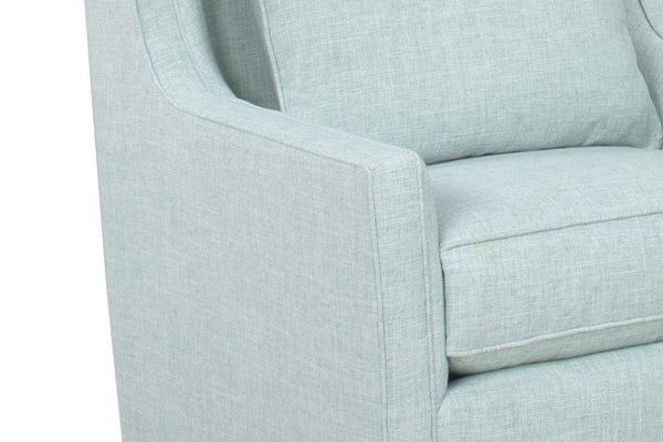 Megan 8-Way Hand Tied Fabric Pillow Back Wingback Accent Chair
