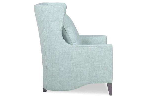 Megan 8-Way Hand Tied Fabric Pillow Back Wingback Accent Chair
