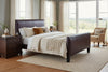 Image of Mercer "Designer Style" Padded Leather Upholstered Panel Bed