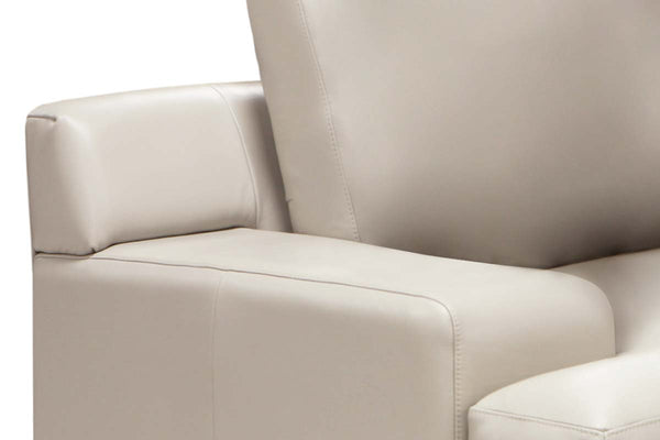 Metropolitan Modern Track Arm Leather Club Chair & 1/2