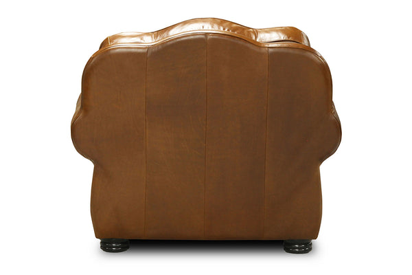 Milo Traditional Leather Club Chair With Nailheads