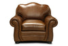 Image of Milo Traditional Leather Club Chair With Nailheads