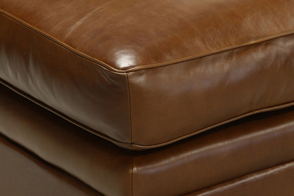 Milo Leather Pillow Top Footstool Ottoman