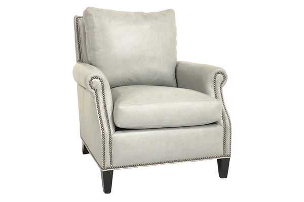 Mimi Leather Pillow Back Accent Chair