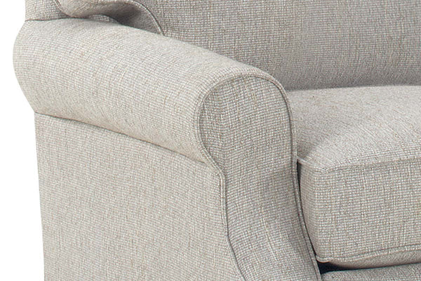Miranda 8-Way Hand Tied Transitional Fabric Chair With Inset Rolled Arms