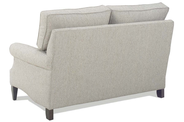 Miranda 60 Inch 8-Way Hand Tied Transitional Fabric Loveseat With Inset Rolled Arms