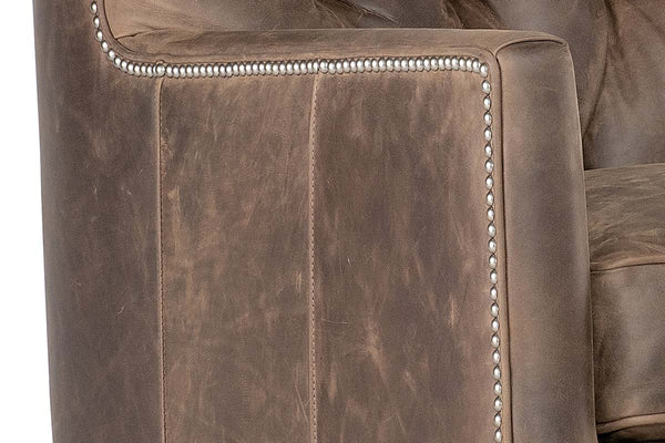 Monty Tufted Leather Accent Club Chair