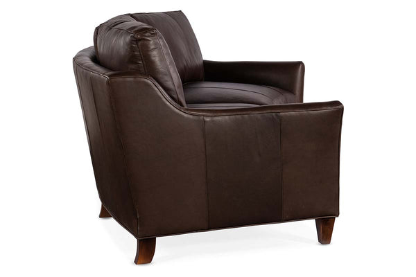 Murray 102 Inch Contemporary Curved Conversation Leather Sofa