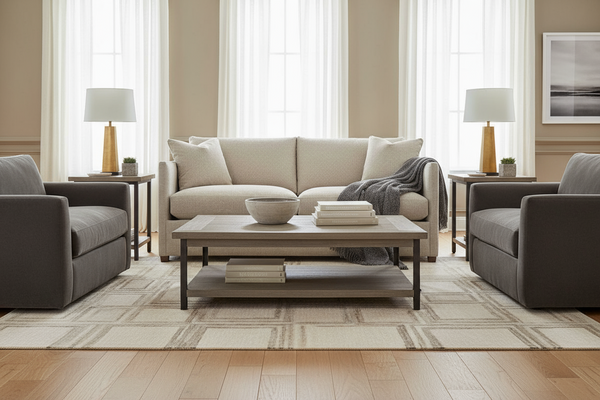 Nash 82 Inch Two Cushion Or Single Bench Seat Fabric Apartment Sofa