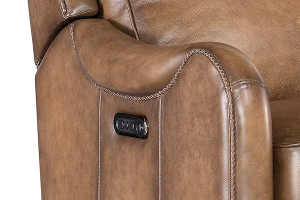 Nate Nature Dual Power "Quick Ship" Leather Transitional Recliner