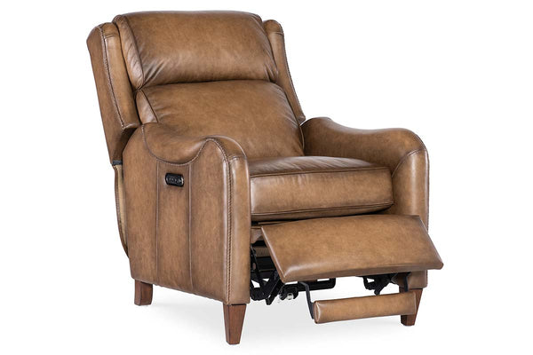 Nate Nature Dual Power "Quick Ship" Leather Transitional Recliner