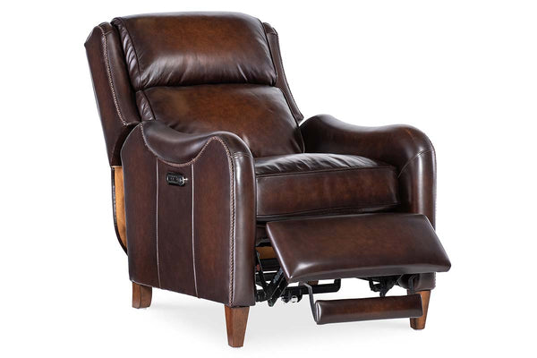 Nate Vortex Dual Power "Quick Ship" Leather Transitional Recliner