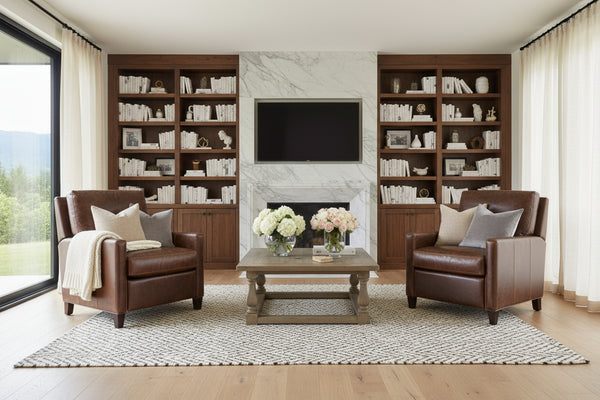 Nathan "Ready To Ship" POWER Leather Recliner (As Shown)