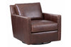 Image of Nathan "Quick Ship" Swivel Track Arm Leather Chair