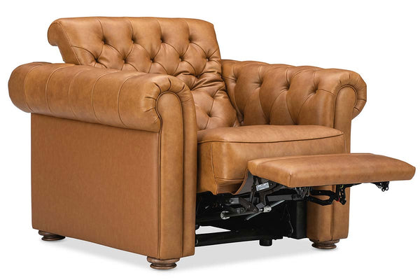 Newcastle Caramel "Quick Ship" Chesterfield Recliner