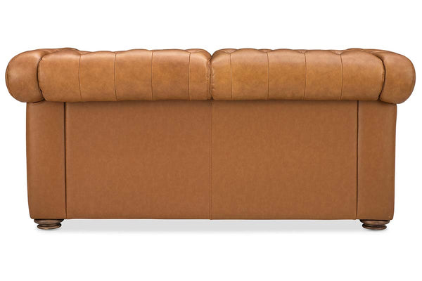 Newcastle Caramel "Quick Ship" Wall Hugger Power Leather Reclining Loveseat