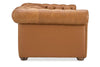 Image of Newcastle Caramel "Quick Ship" Reclining Chesterfield Leather Furniture Collection