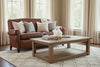 Image of Newport 74 Inch Leather Retro Two Seat Apartment Sofa