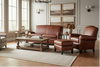 Image of Newport Retro Leather Apartment Sofa Collection
