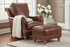 Image of Nottingham Leather English Arm Pillow Back Accent Arm Chair
