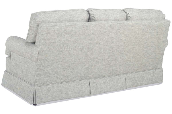 Olive 74 Inch 8-Way Hand Tied Traditional Fabric Rolled Arm Sofa With Shallow Seat