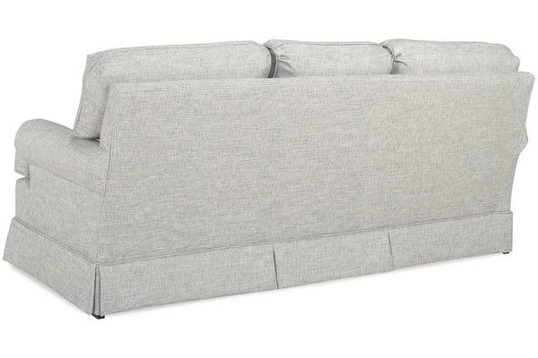 Olive 84 Inch 8-Way Hand Tied Traditional Fabric Rolled Arm Sofa With Shallow Seat