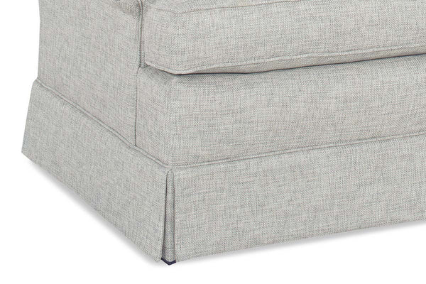 Olive 84 Inch 8-Way Hand Tied Traditional Fabric Rolled Arm Sofa With Shallow Seat